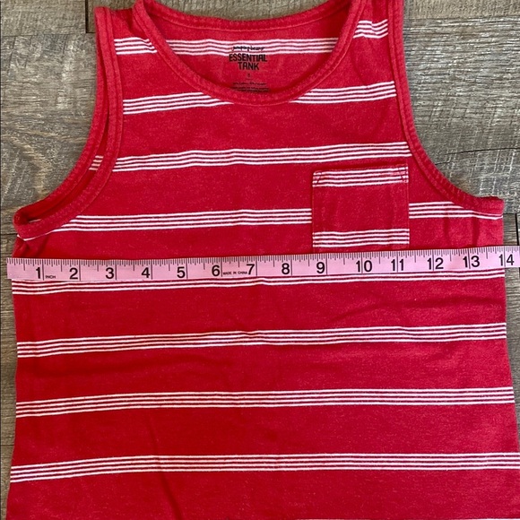 Red and White Striped Tank Top with Nautical Flair - Picture 3 of 4